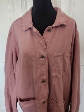 Old Navy Size XL Pink Long Sleeve Denim Shacket